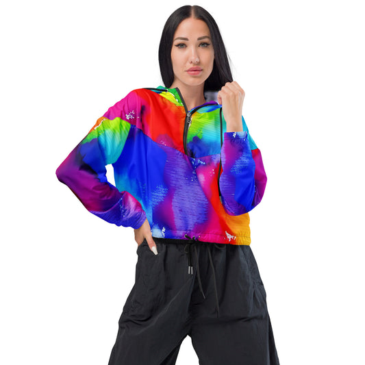 Elevate Your Outdoor Style with Our Women's Cropped Windbreaker!