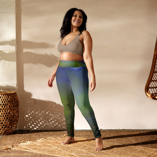 Green Abstract Yoga Leggings: Style Meets Comfort