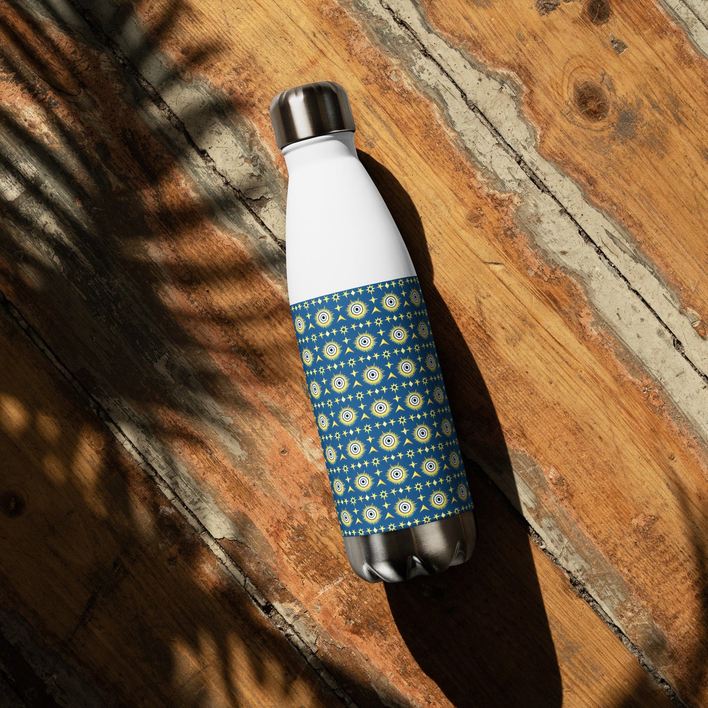 Eco-Friendly Navy & Gold Star 17oz Stainless Steel Water Bottle