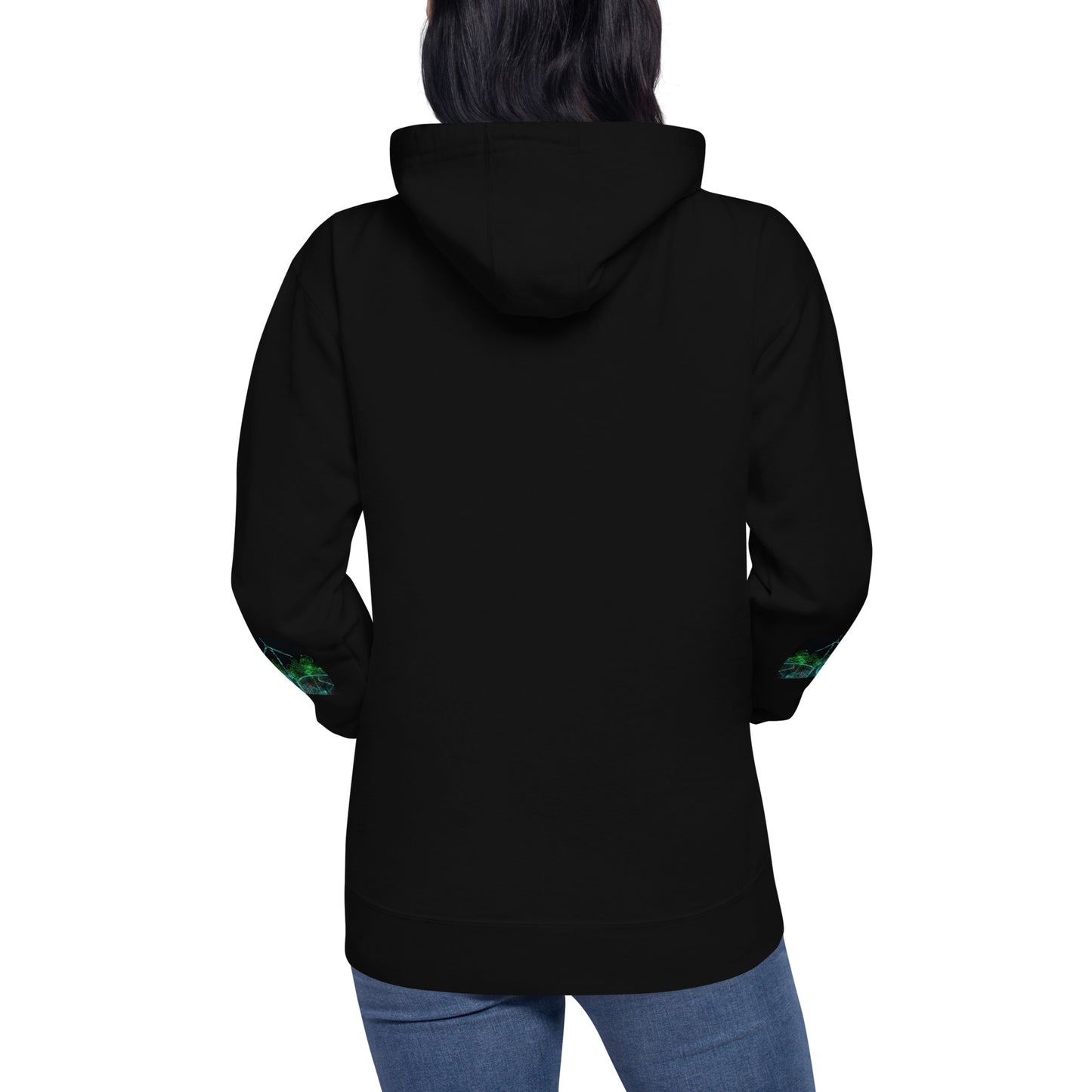 Stay Warm and Stylish with Our Abstract Green Unisex Hoodie - Shop Now!