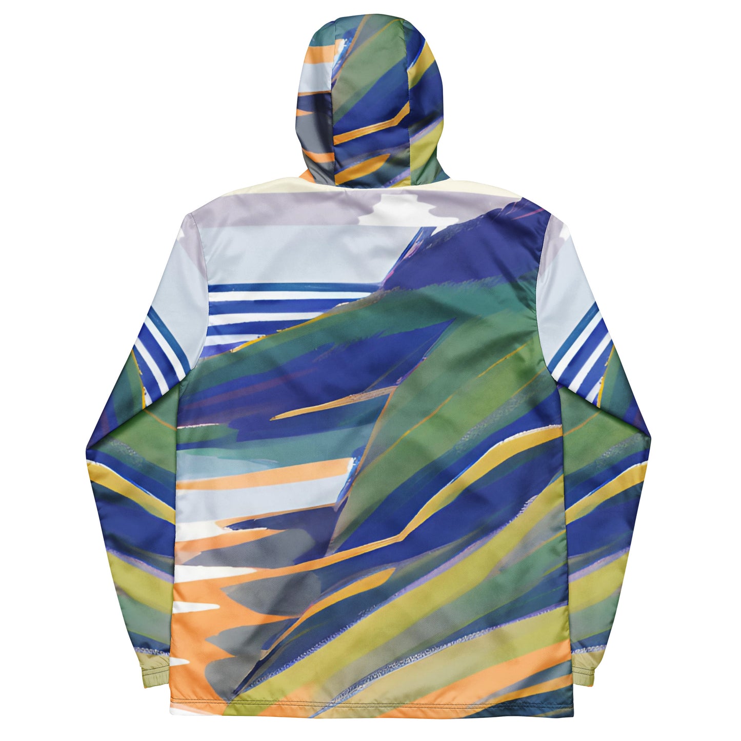 Abstract Storm Men's Windbreaker - Defying the Elements in Style