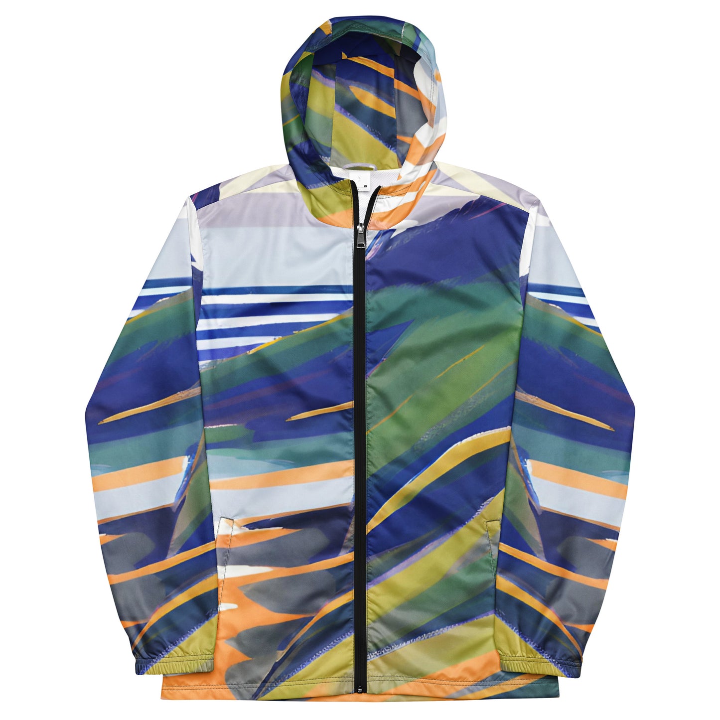 Abstract Storm Men's Windbreaker - Defying the Elements in Style