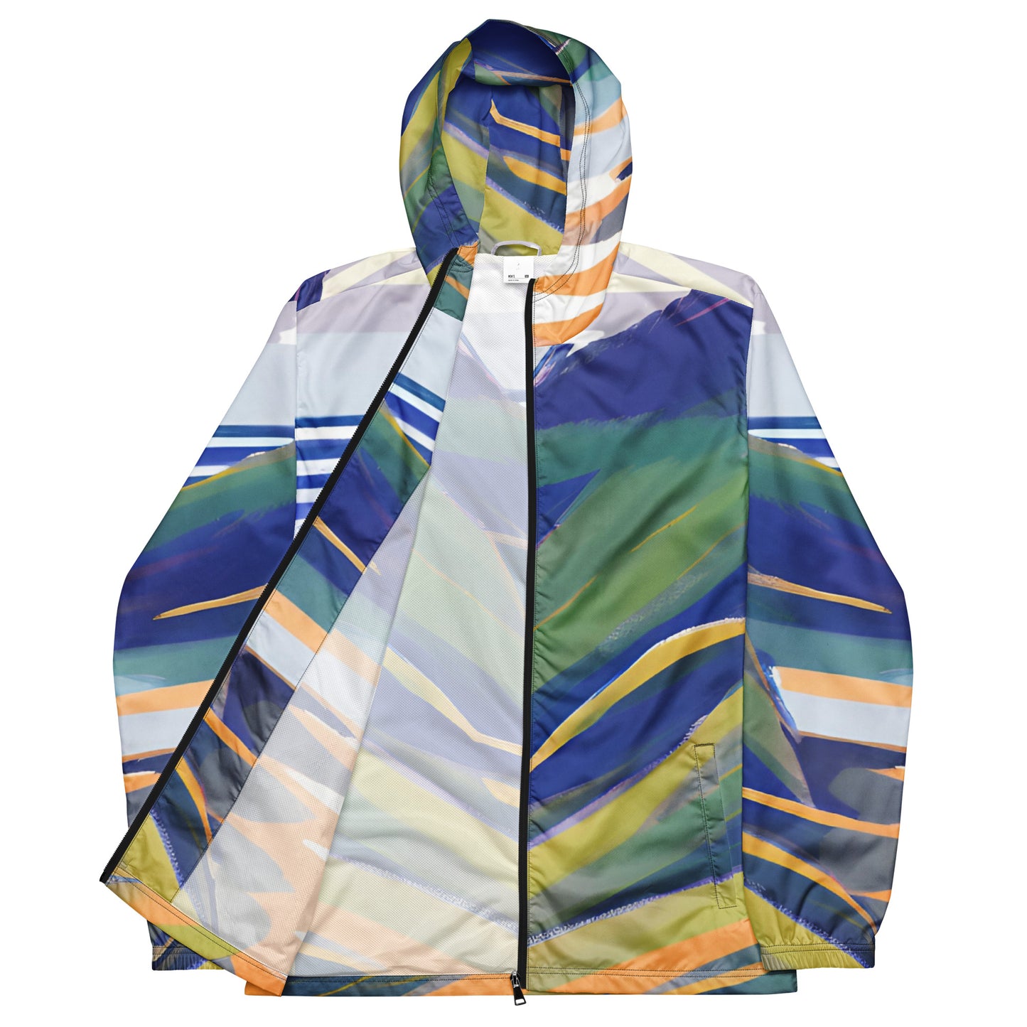 Abstract Storm Men's Windbreaker - Defying the Elements in Style