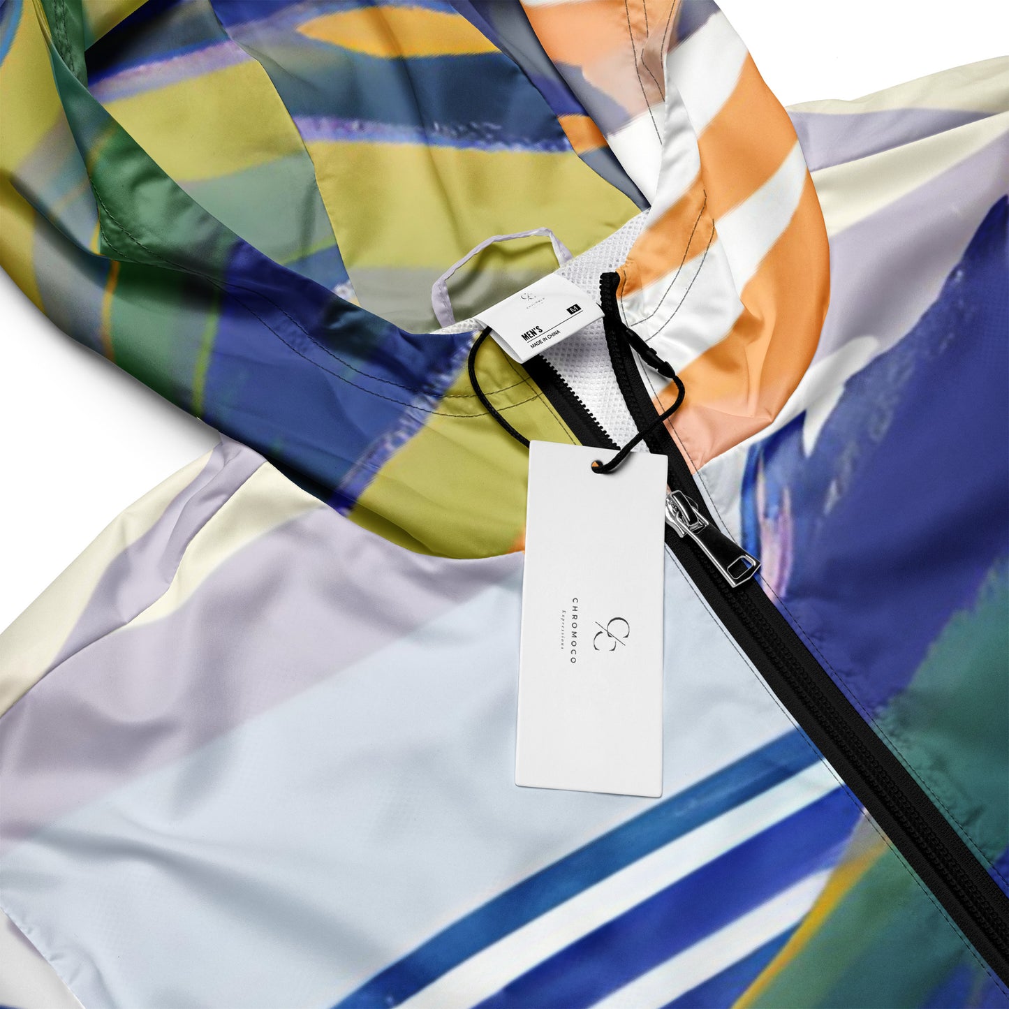 Abstract Storm Men's Windbreaker - Defying the Elements in Style