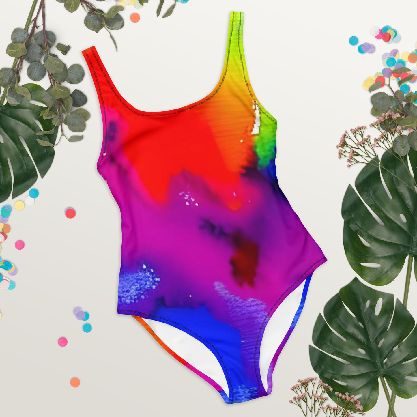 rainbow bathing suit,