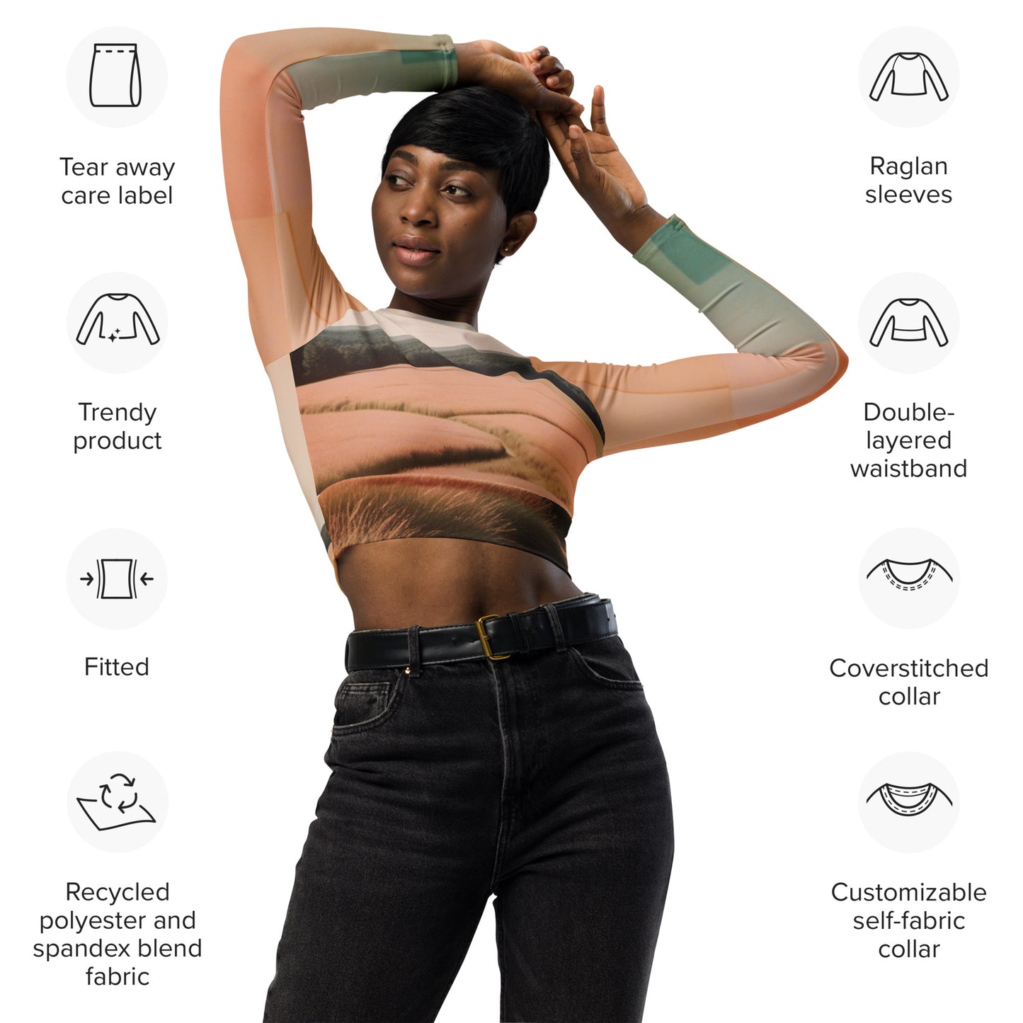 Eco-Friendly Peach Fuzz Crop Top