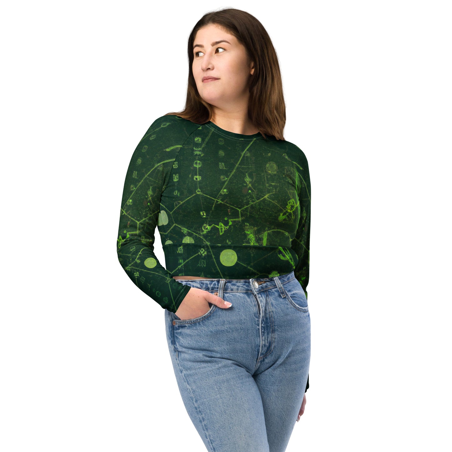 Eco-Friendly Dark Green Crop Top