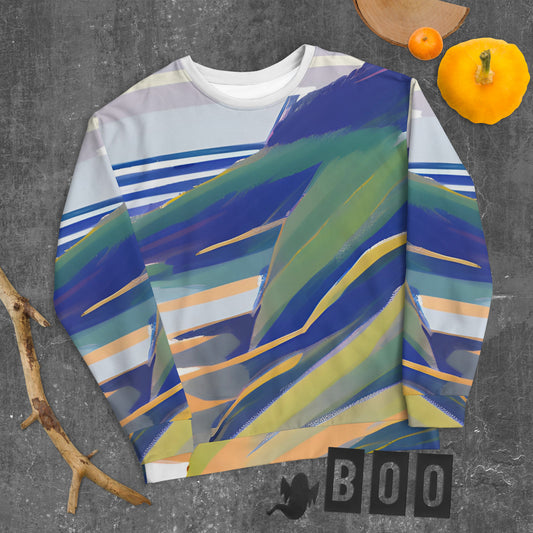 Abstract Stormy Sea Unisex Sweatshirt - Dive into Style and Comfort