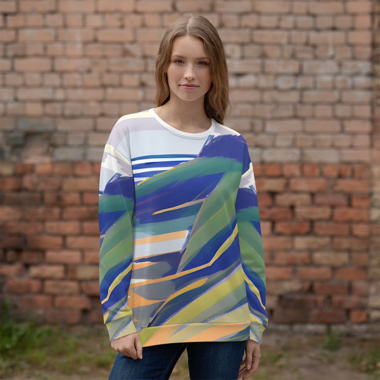 Abstract Stormy Sea Unisex Sweatshirt - Dive into Style and Comfort