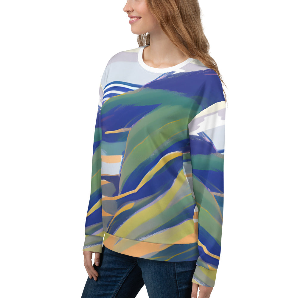 Abstract Stormy Sea Unisex Sweatshirt - Dive into Style and Comfort