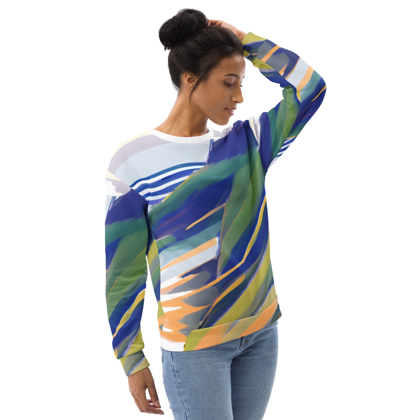 Abstract Stormy Sea Unisex Sweatshirt - Dive into Style and Comfort