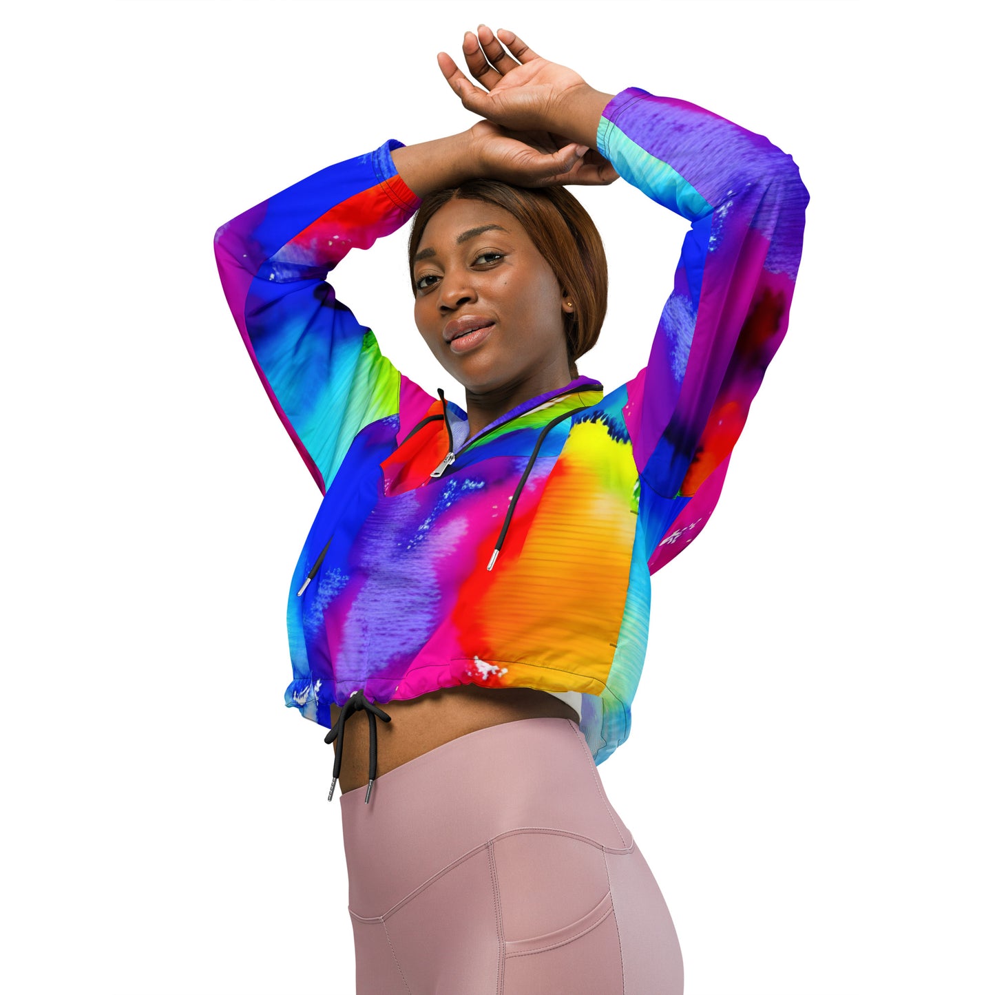 Elevate Your Outdoor Style with Our Women's Cropped Windbreaker!