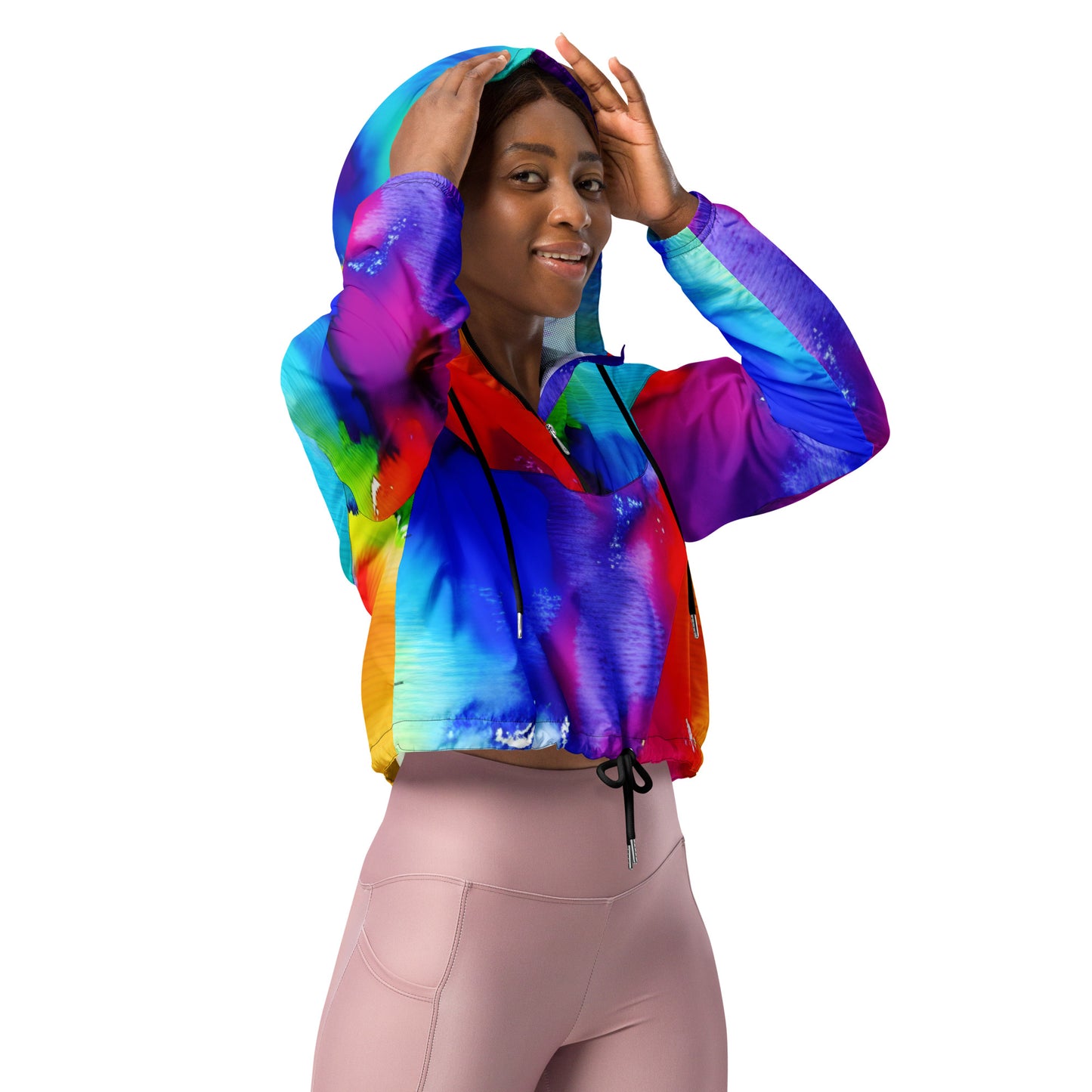 Elevate Your Outdoor Style with Our Women's Cropped Windbreaker!