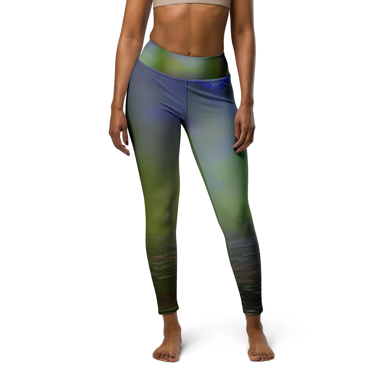 Green Abstract Yoga Leggings: Style Meets Comfort