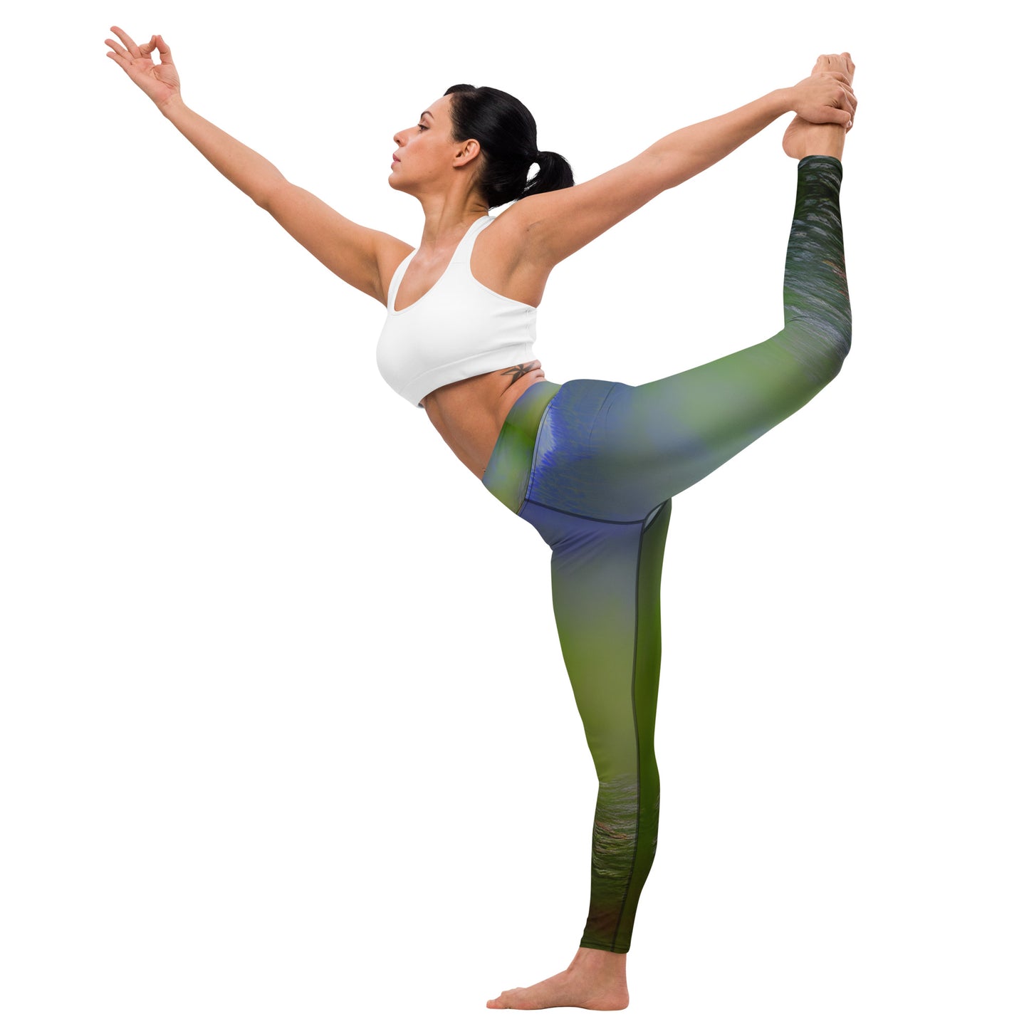 Green Abstract Yoga Leggings: Style Meets Comfort