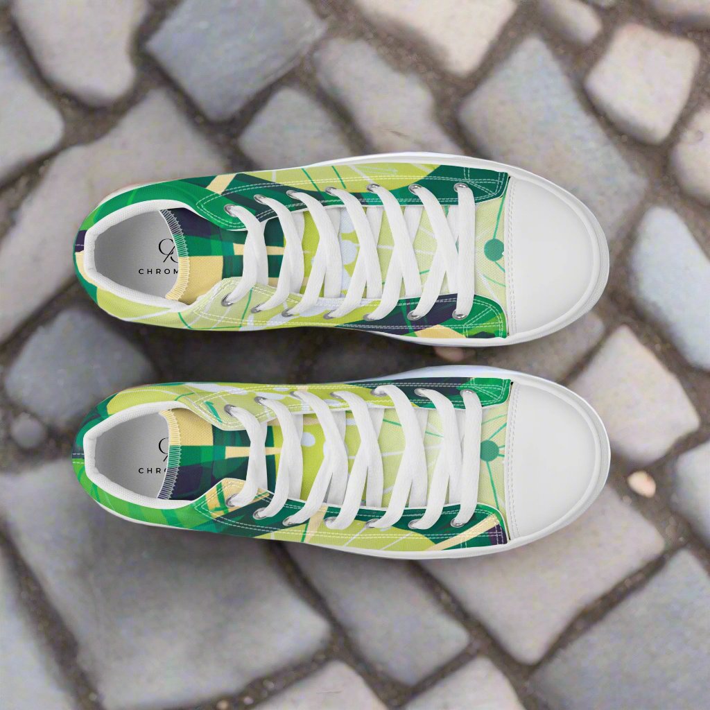 Stand Out in Green Canvas Shoes