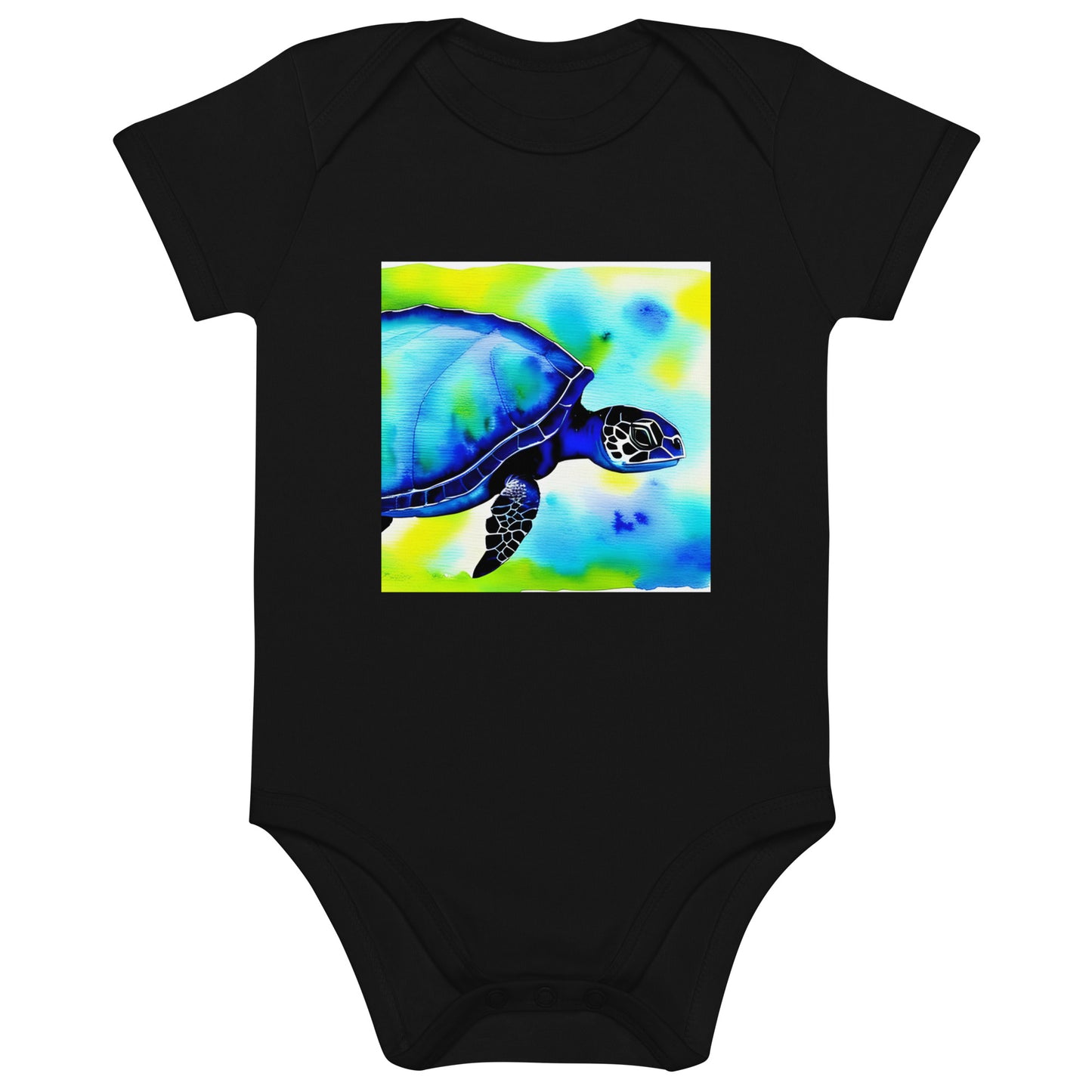 Eco-Friendly Sea Turtle Baby Romper | Sustainable Infant Clothing | Unisex Onesie