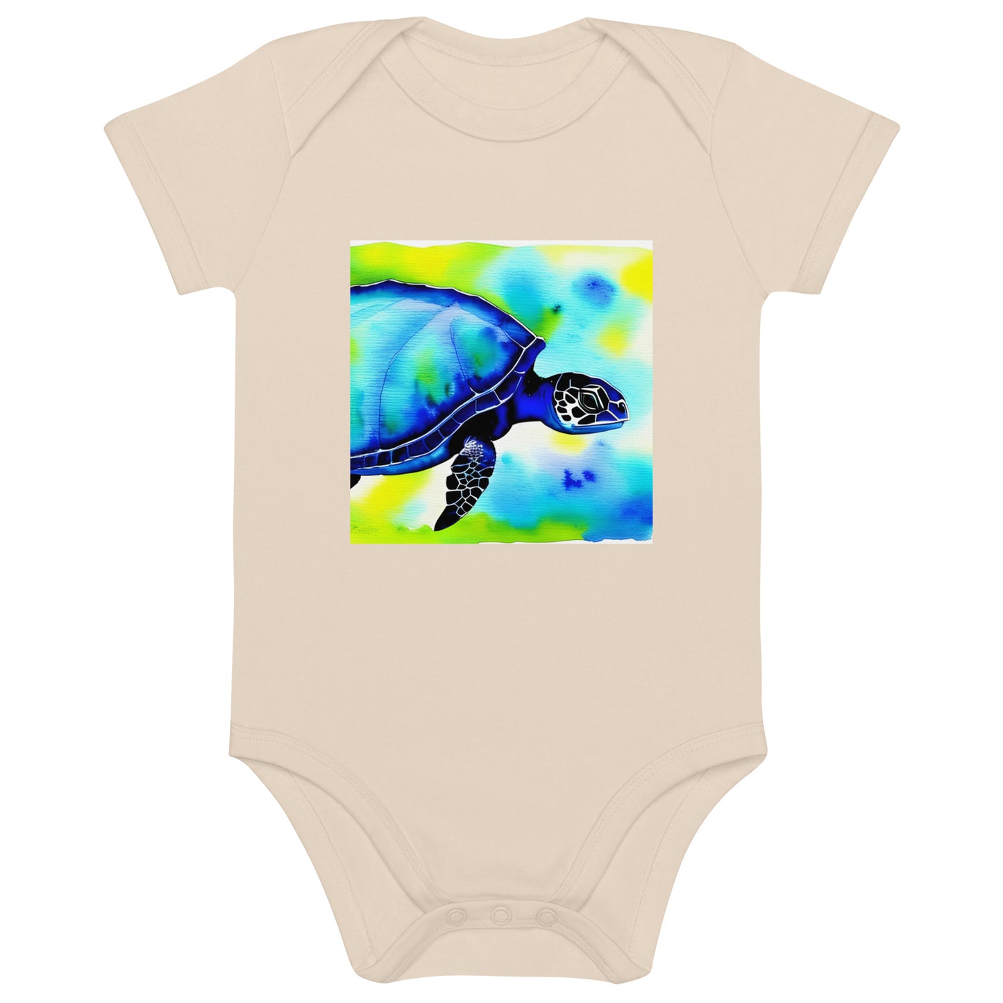 Eco-Friendly Sea Turtle Baby Romper | Sustainable Infant Clothing | Unisex Onesie