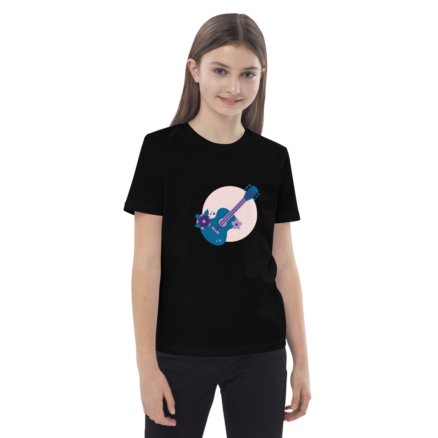 Adorable Guitar & Bear Organic cotton kids t-shirt