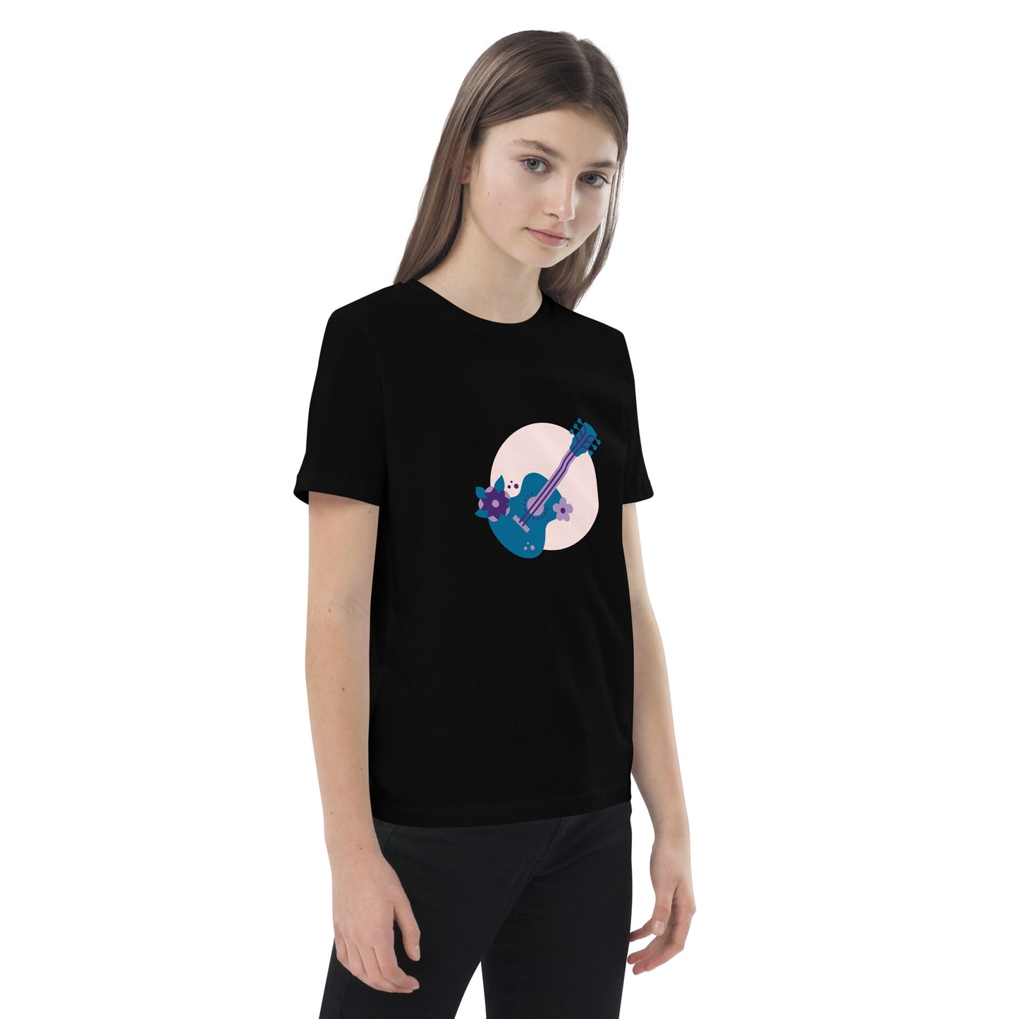 Adorable Guitar & Bear Organic cotton kids t-shirt