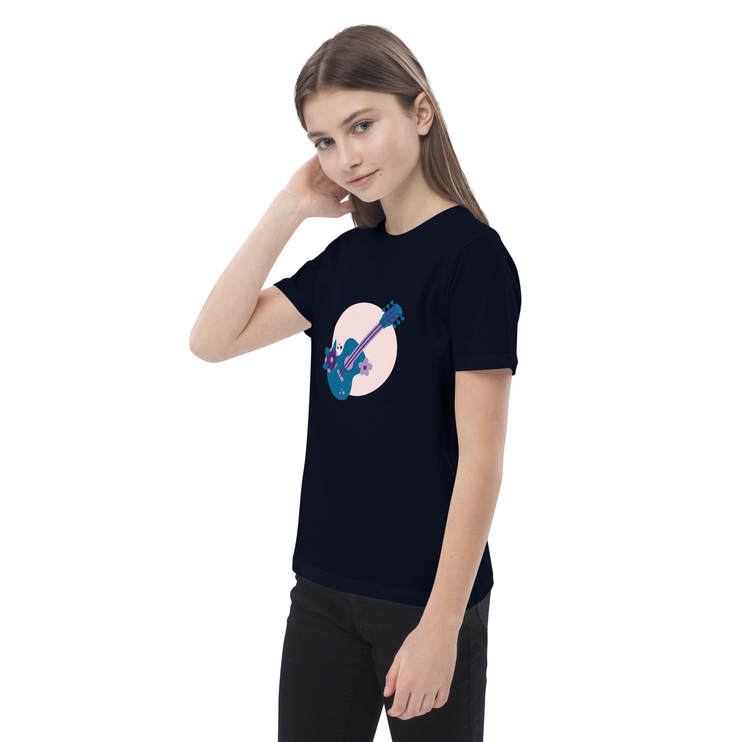 Adorable Guitar & Bear Organic cotton kids t-shirt