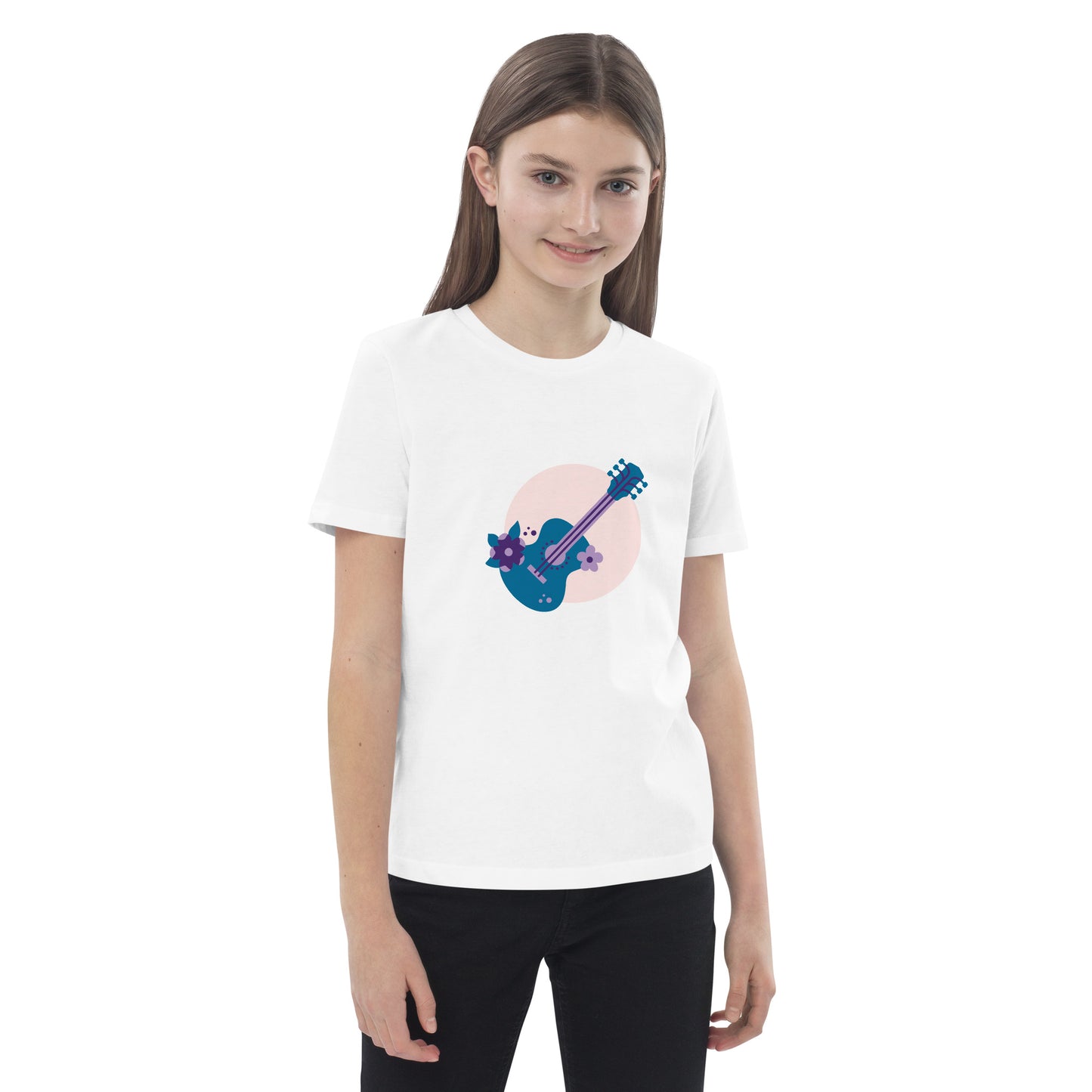 Adorable Guitar & Bear Organic cotton kids t-shirt