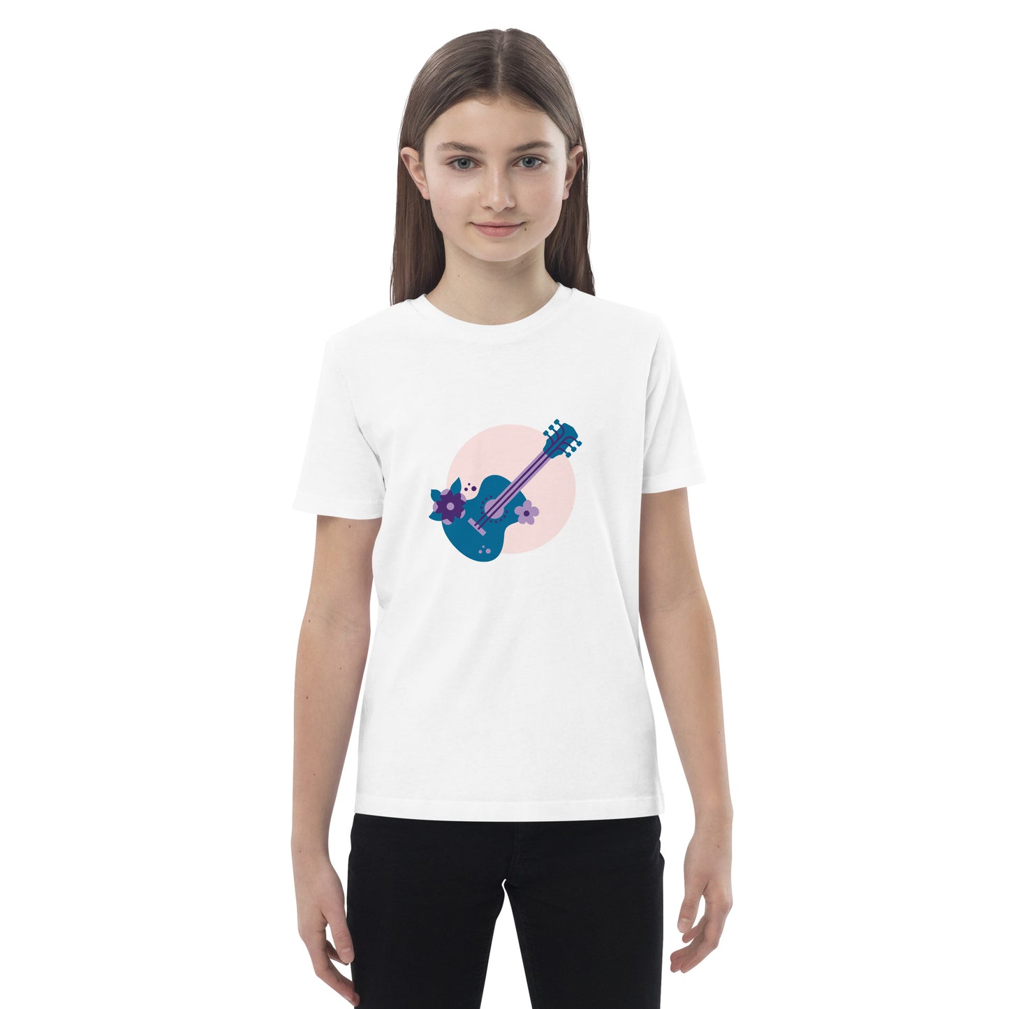 Adorable Guitar & Bear Organic cotton kids t-shirt