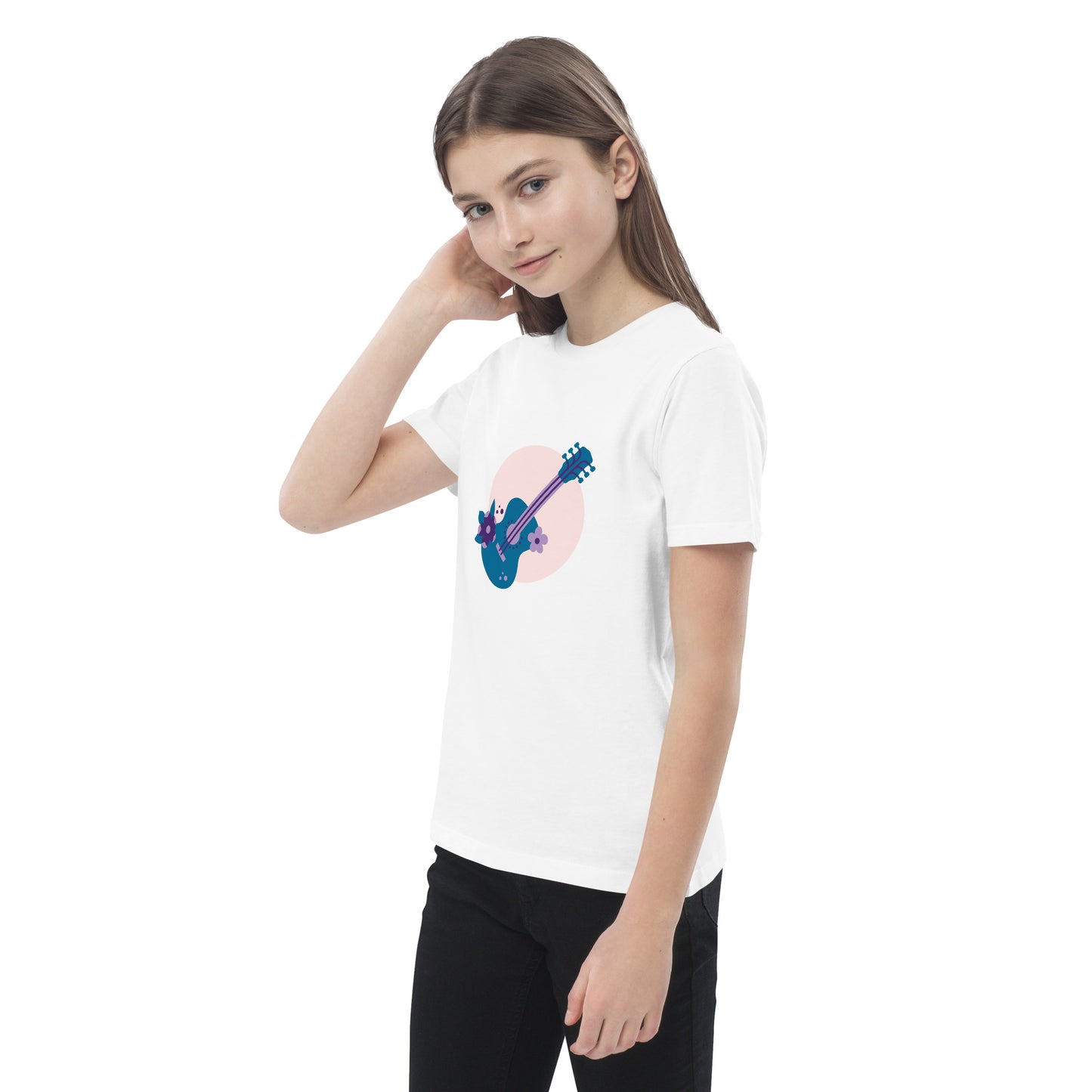 Adorable Guitar & Bear Organic cotton kids t-shirt