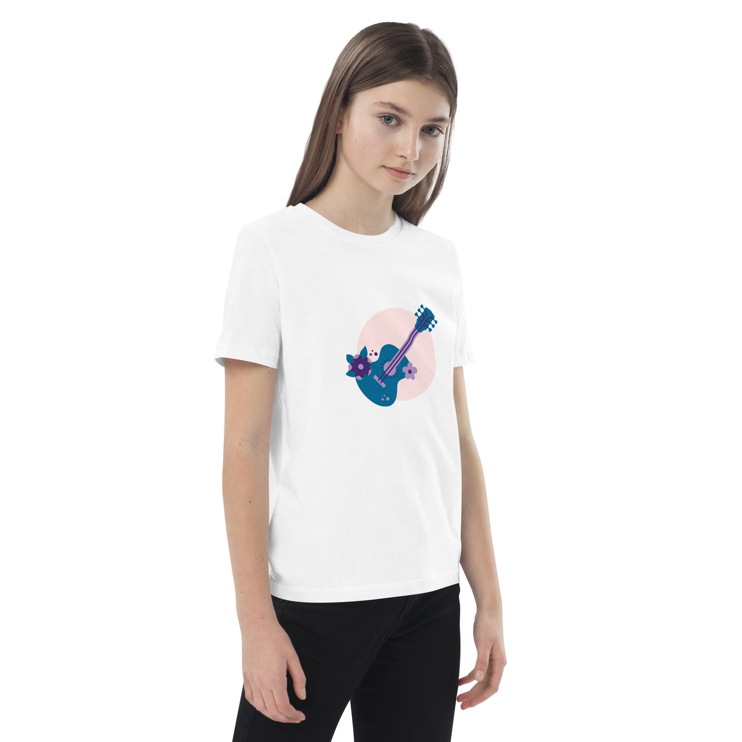 Adorable Guitar & Bear Organic cotton kids t-shirt