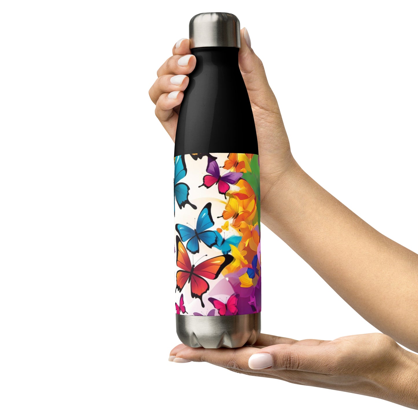 Vibrant Butterfly Stainless Steel Water Bottle - Your Daily Dose of Cheer!