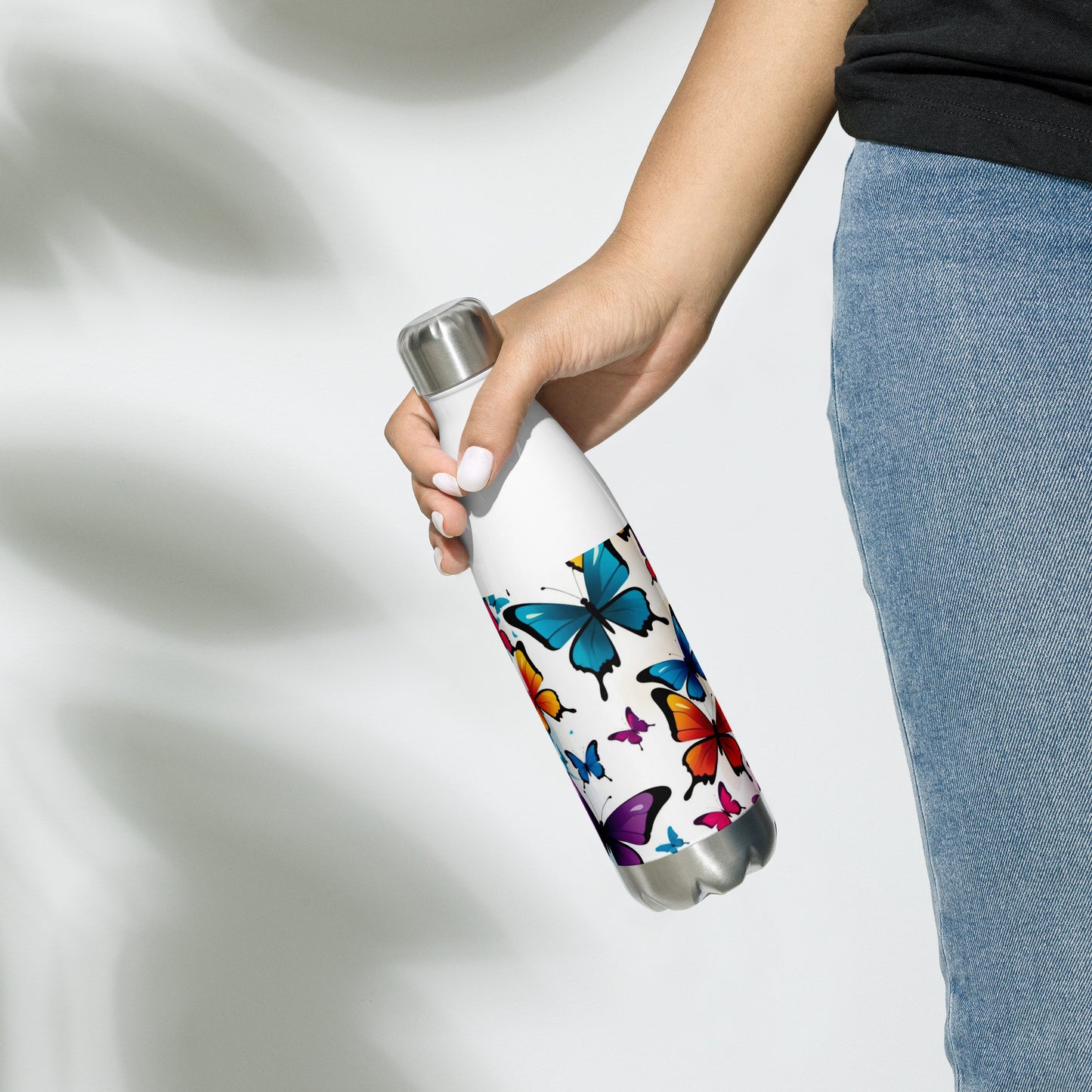 Vibrant Butterfly Stainless Steel Water Bottle - Your Daily Dose of Cheer!