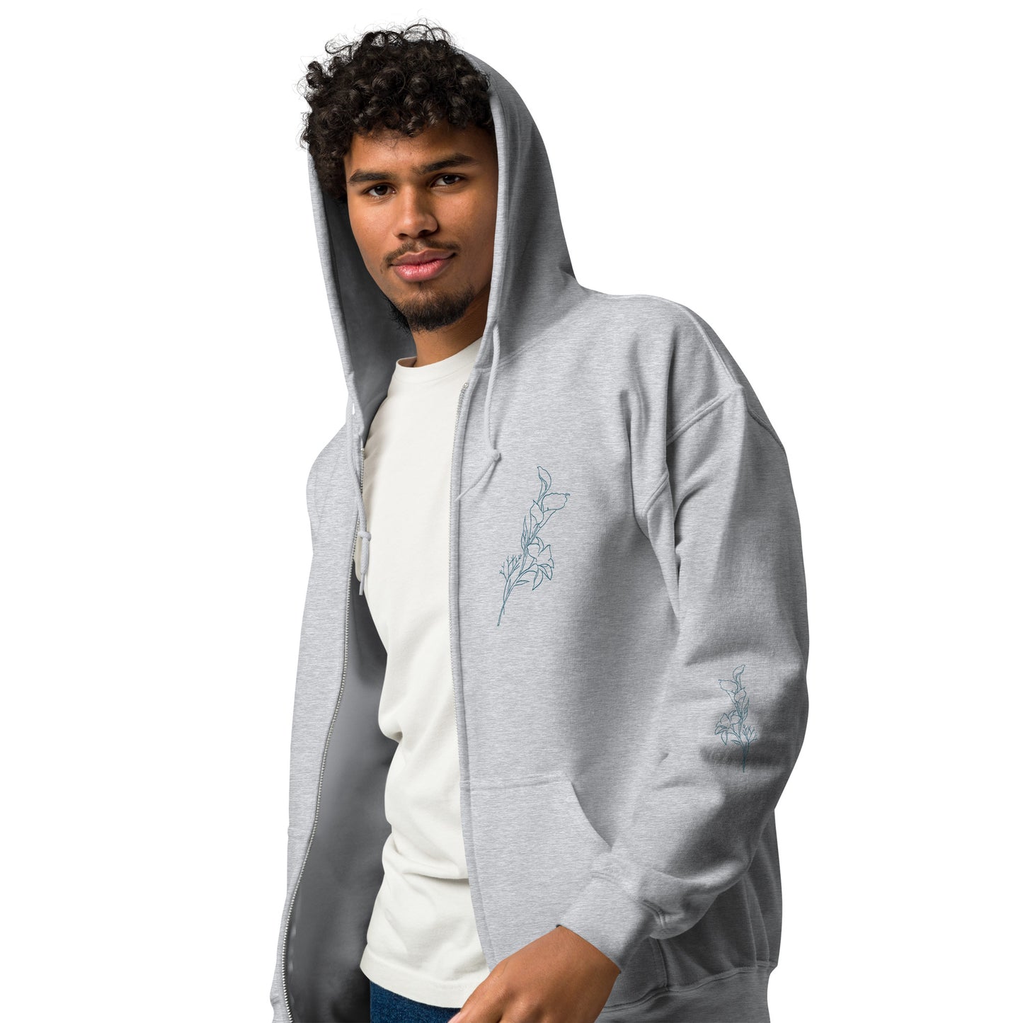 Floral Unisex Zip Hoodie - 5 Unique Styles for Ultimate Comfor