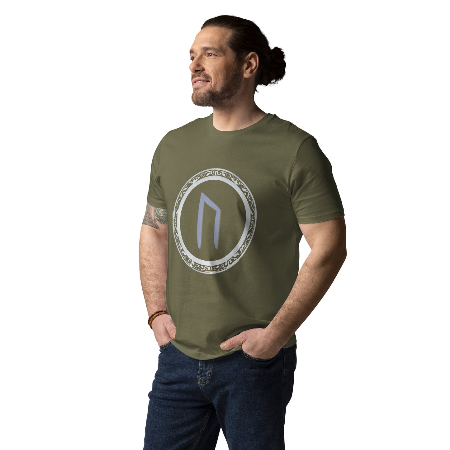 Unisex URUZ Rune Cotton Tee: Eco-Friendly Fashion Statement