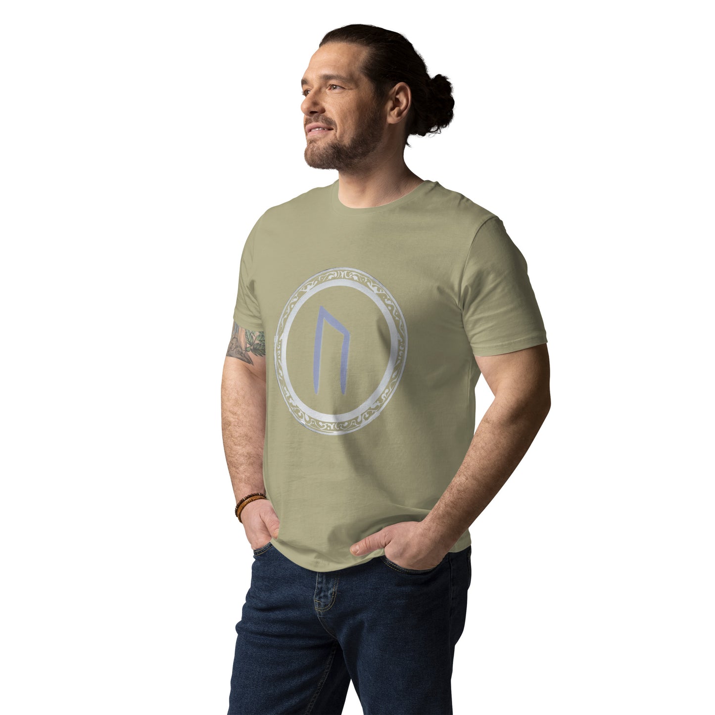 Unisex URUZ Rune Cotton Tee: Eco-Friendly Fashion Statement