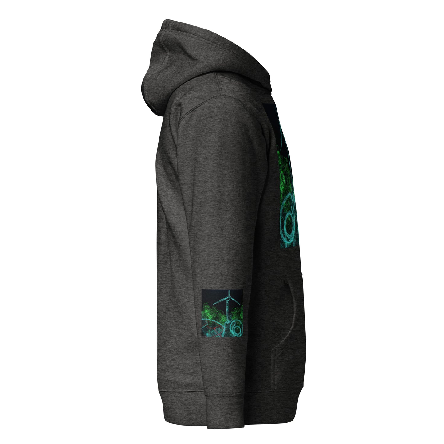 Stay Warm and Stylish with Our Abstract Green Unisex Hoodie - Shop Now!