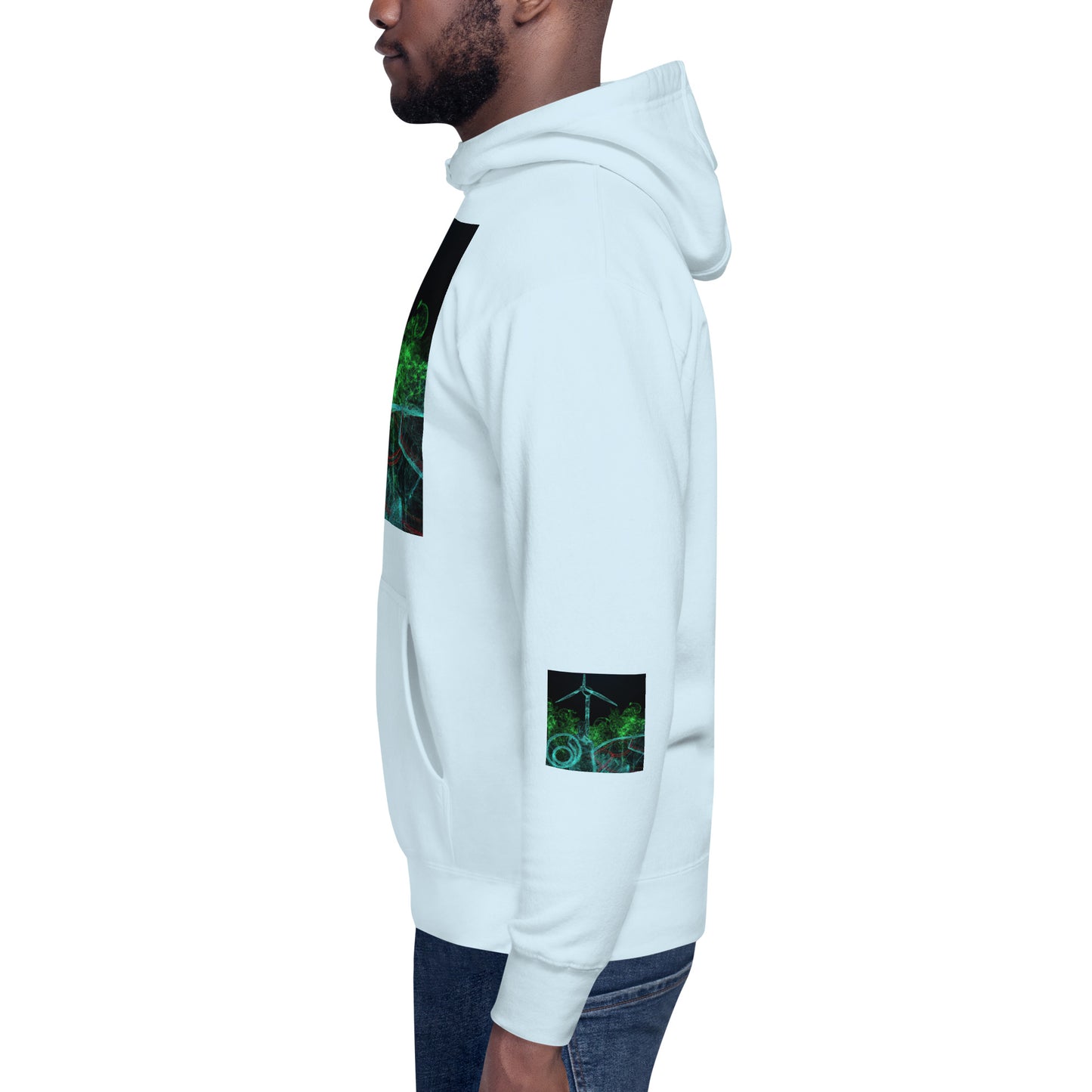 Stay Warm and Stylish with Our Abstract Green Unisex Hoodie - Shop Now!