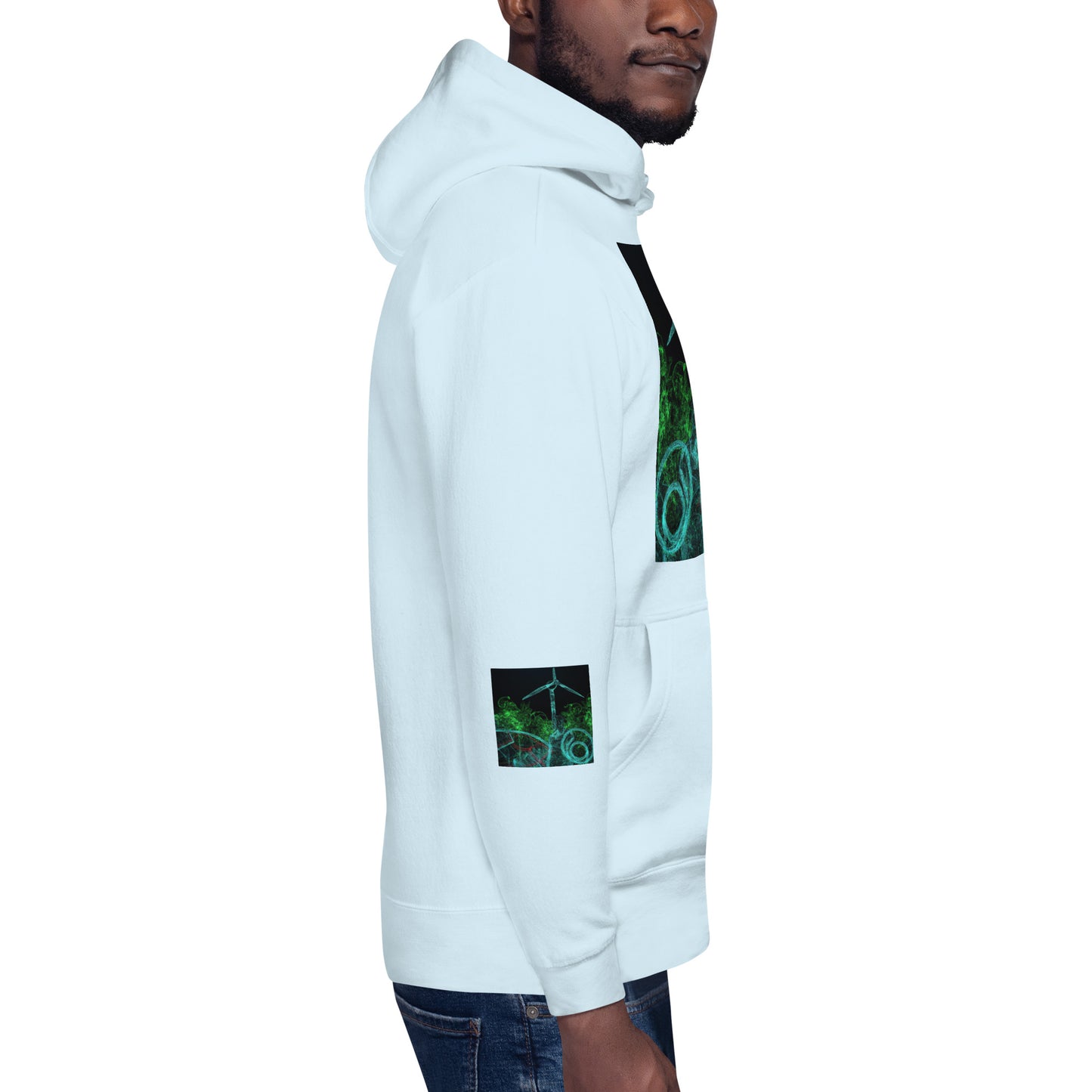 Stay Warm and Stylish with Our Abstract Green Unisex Hoodie - Shop Now!