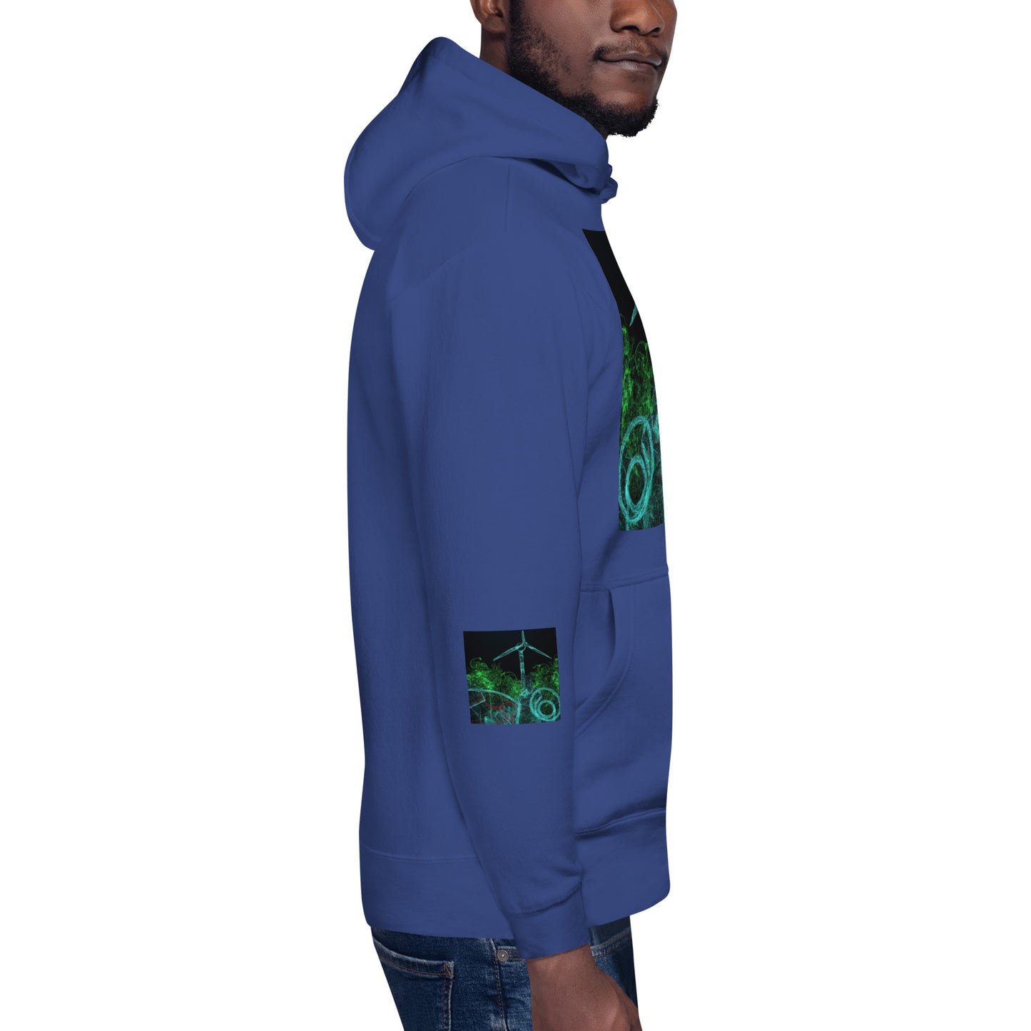 Stay Warm and Stylish with Our Abstract Green Unisex Hoodie - Shop Now!