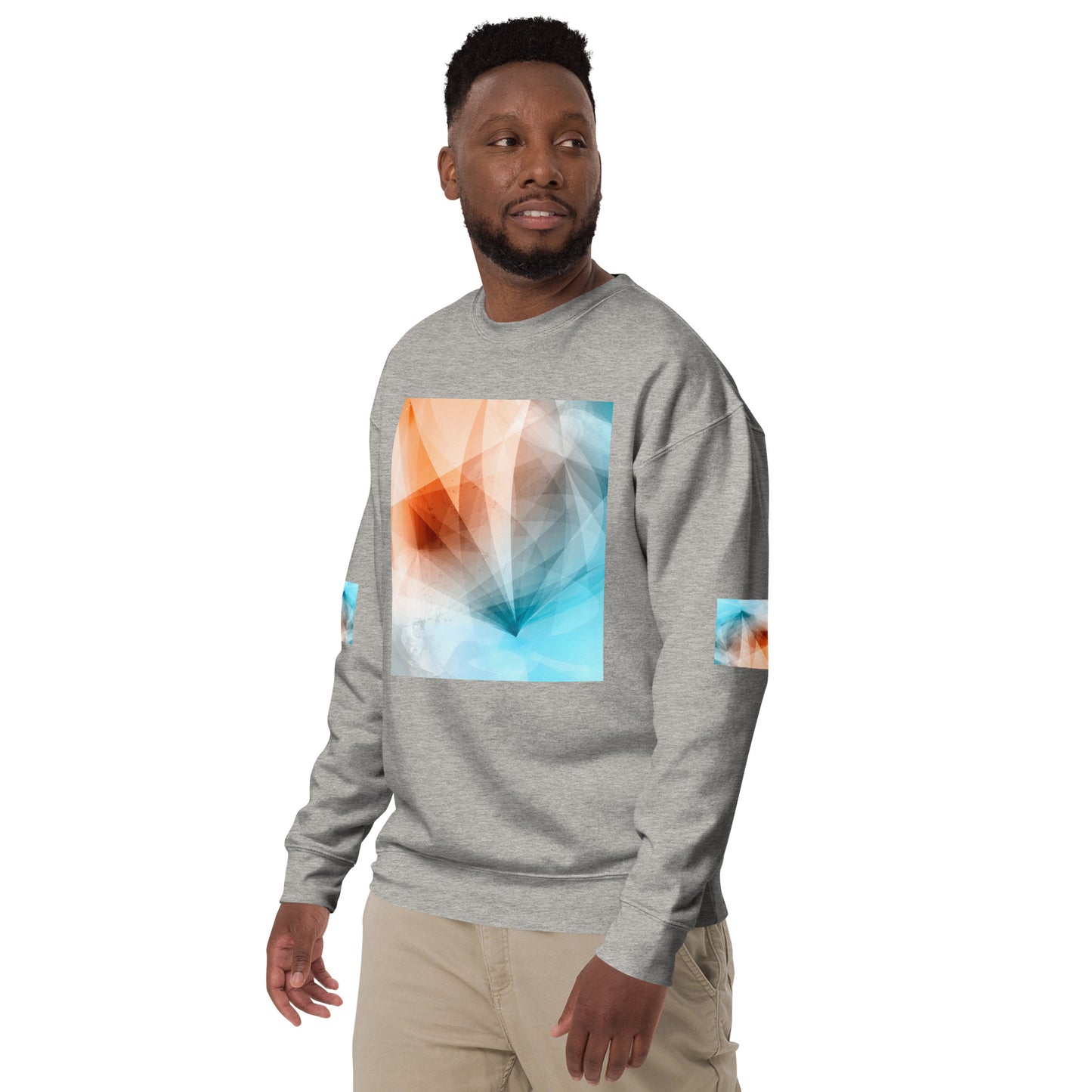 Peach Fuzz & Blue: Premium Unisex Style. Sweatshirt