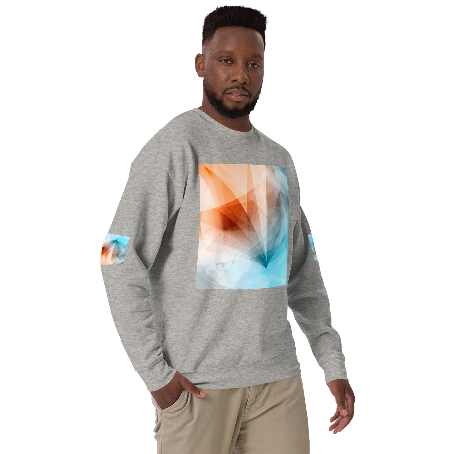 Peach Fuzz & Blue: Premium Unisex Style. Sweatshirt