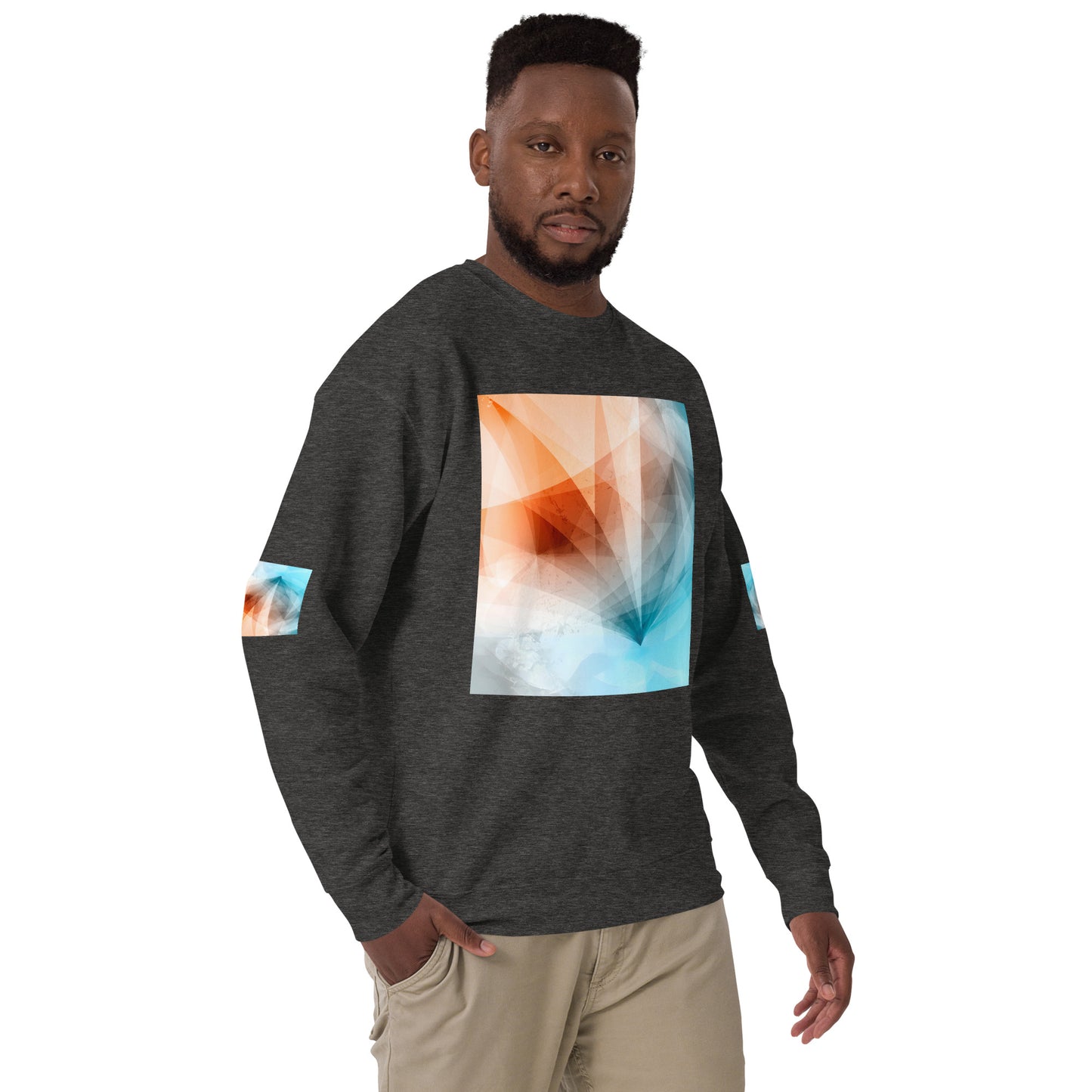 Peach Fuzz & Blue: Premium Unisex Style. Sweatshirt