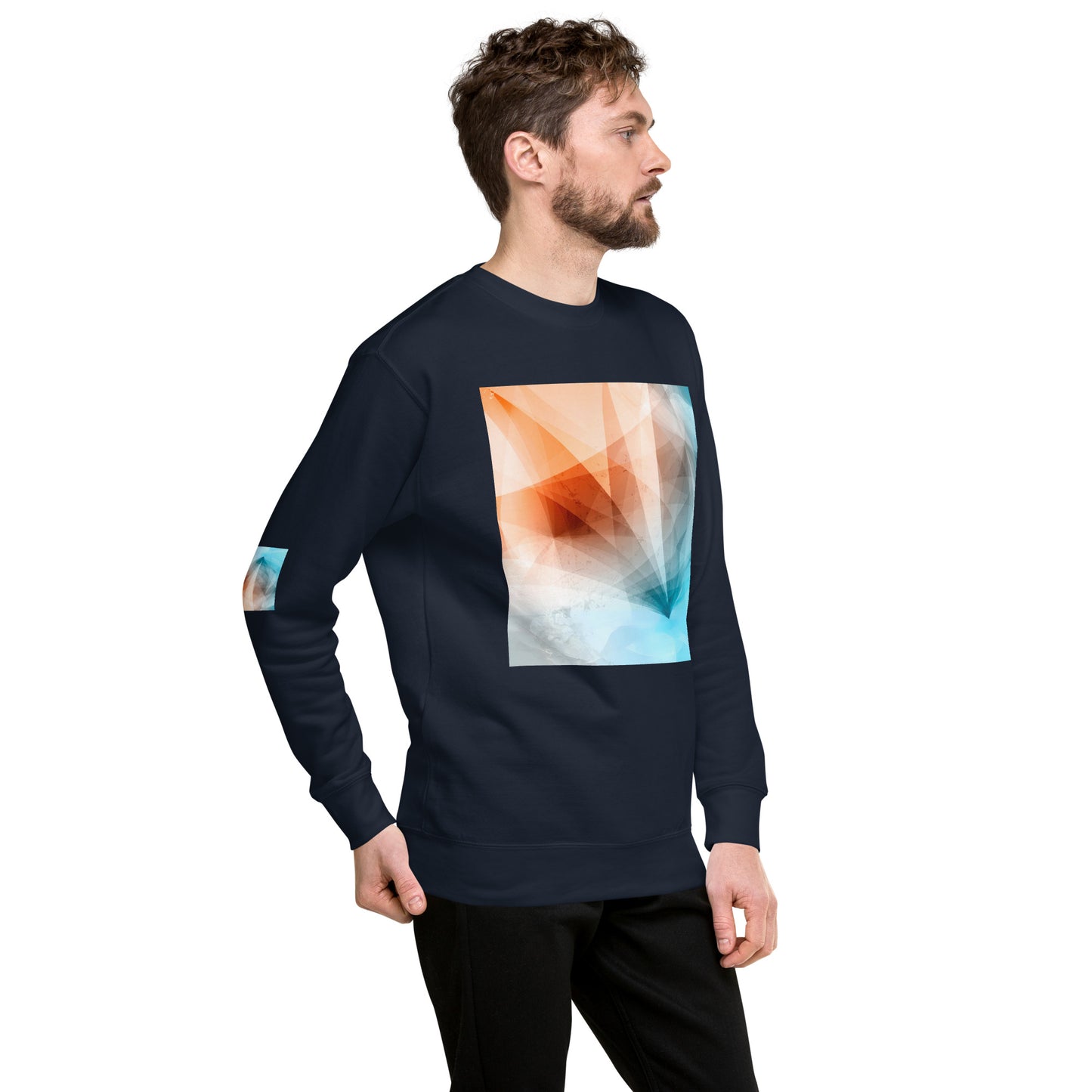 Peach Fuzz & Blue: Premium Unisex Style. Sweatshirt