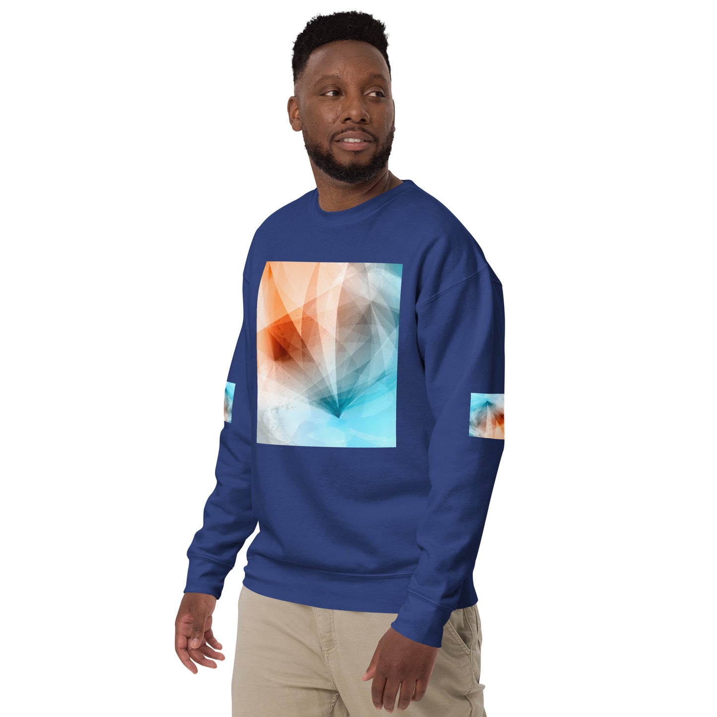 Peach Fuzz & Blue: Premium Unisex Style. Sweatshirt