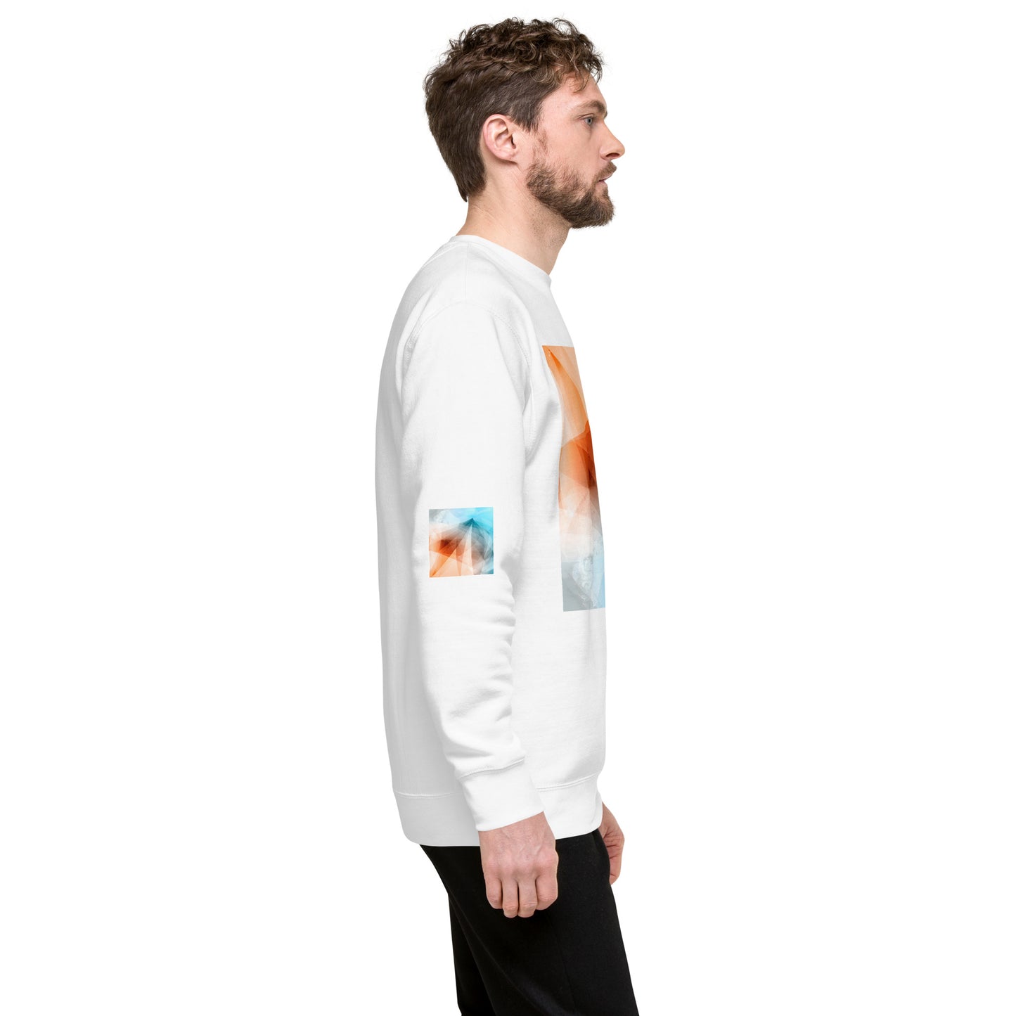 Peach Fuzz & Blue: Premium Unisex Style. Sweatshirt