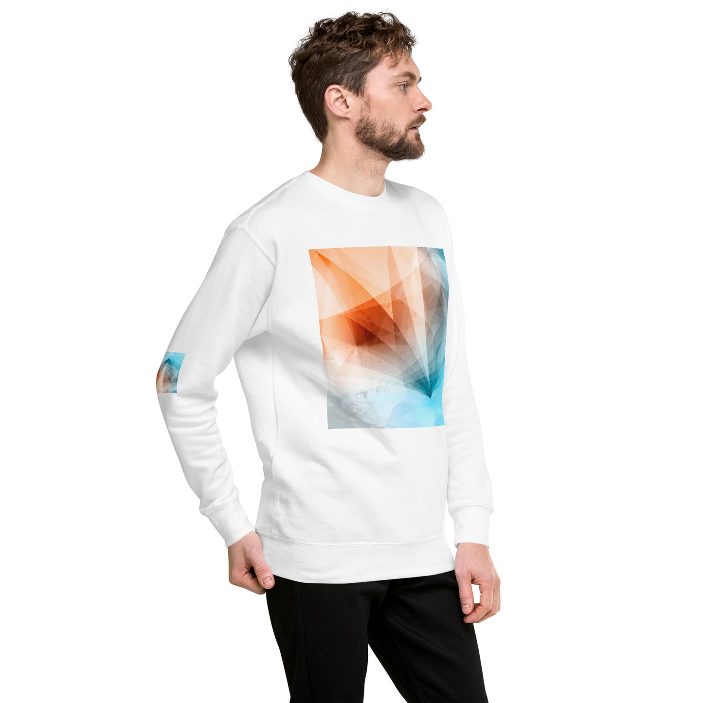 Peach Fuzz & Blue: Premium Unisex Style. Sweatshirt