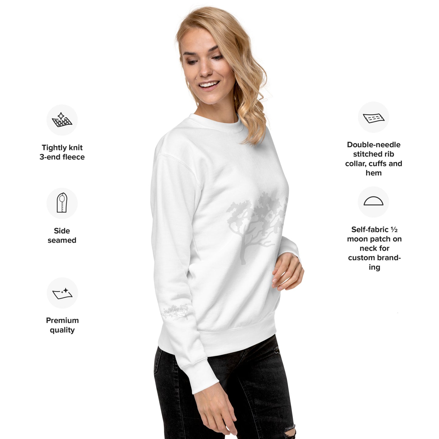 Eco-Friendly Tree Illustration Sweater - Sustainable Comfort & Fashion Statement