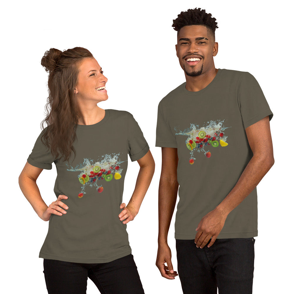 Splash of Summer" Unisex Fruit Water Tee - Soft & Stretchy