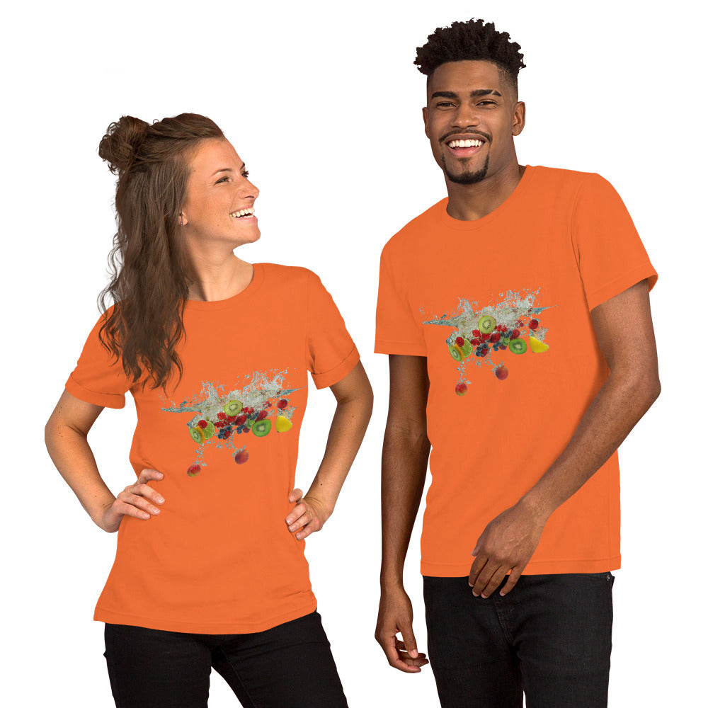 Splash of Summer" Unisex Fruit Water Tee - Soft & Stretchy