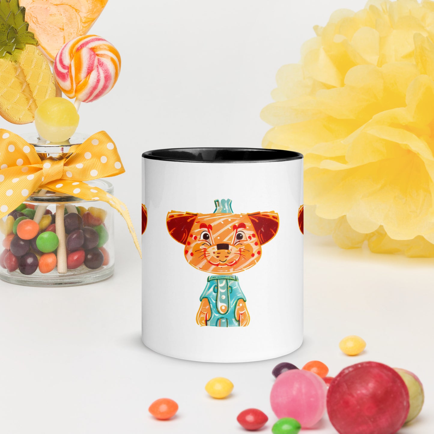 Vibrant Inner Color Tiger Mug - Brighten Your Mornings!