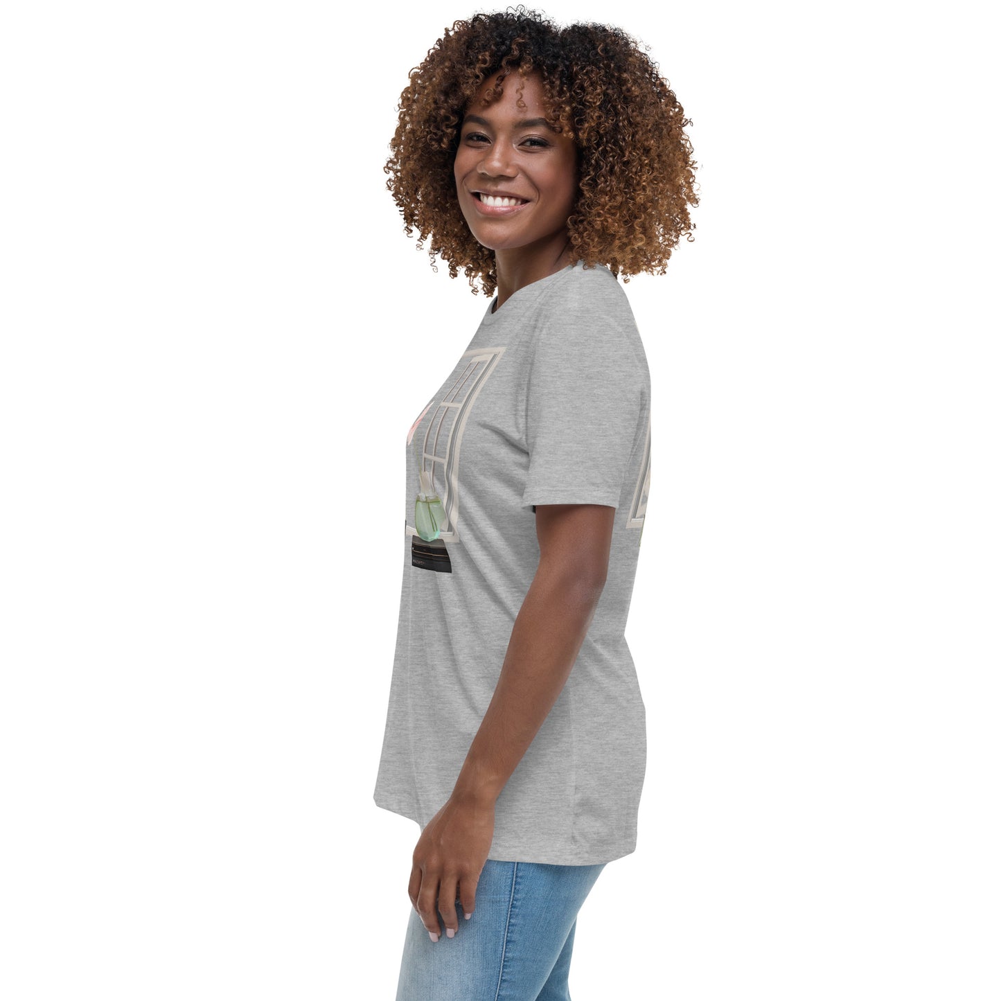 Floral Open Window Print Women's Relaxed T-Shirt - Perfect for Every Day